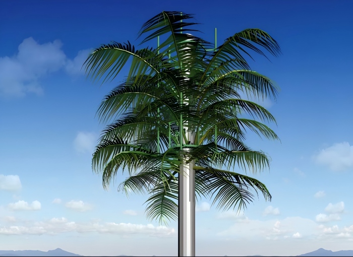 Exportation de tours monopôles camouflées à palmiers vers le Maroc